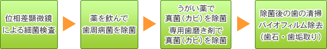 歯周病内科治療の流れ